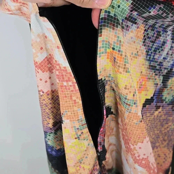 {Anthropologie} Ranna Gill Women's Fanned Vignette Shift Dress -  Size 2 - Picture 15 of 16